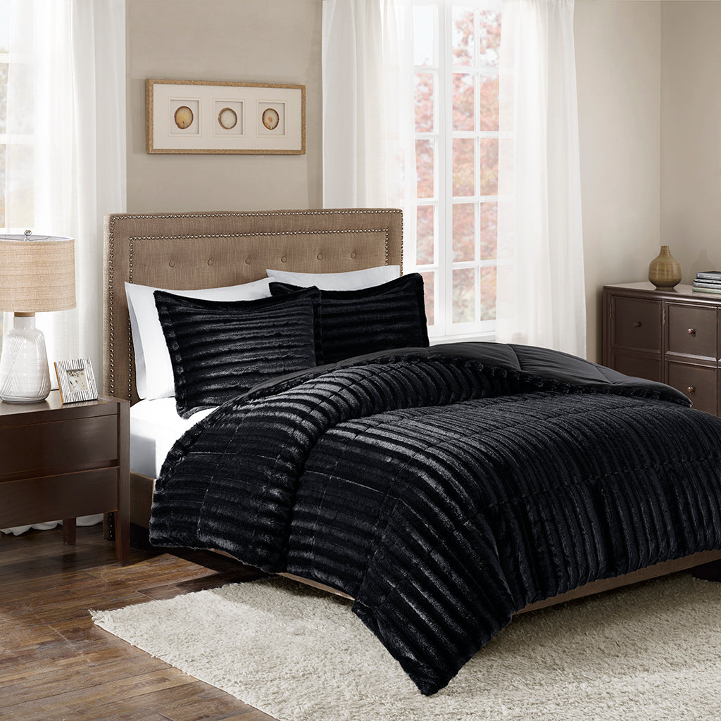 Duke Faux Fur Comforter Mini Set