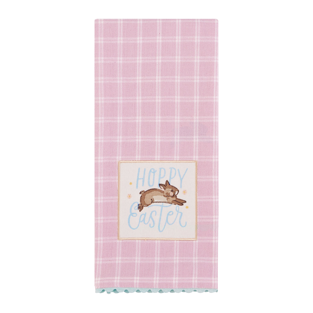 Hoppy Bunny Spring Dishtowel