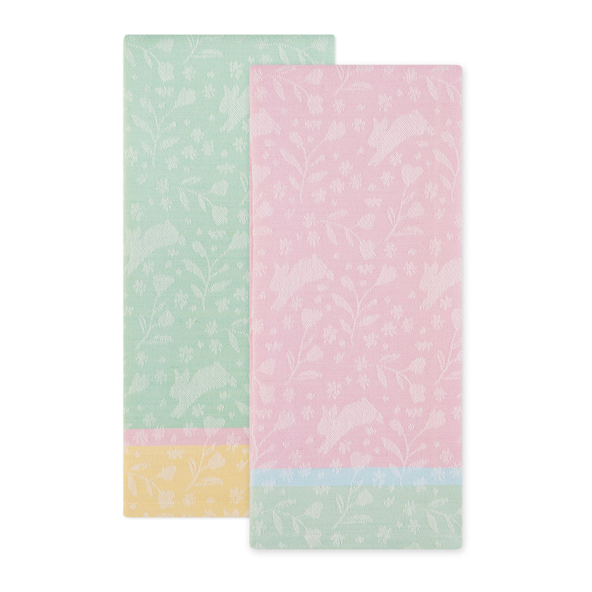 Bunny Hop Jacquard Dishtowels (S/2)