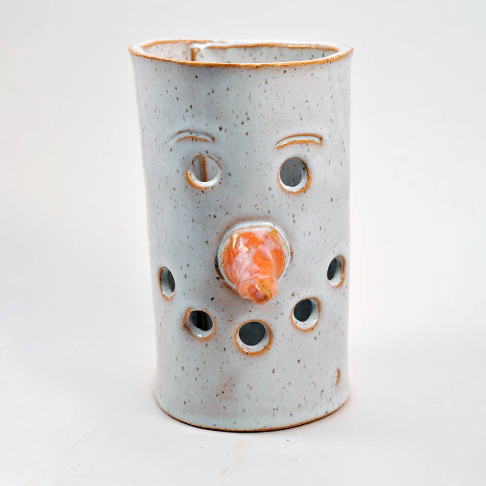 Ceramic Snowman Luminaries