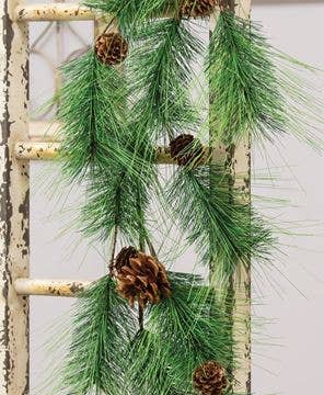 Pine Garland w/ Pinecones