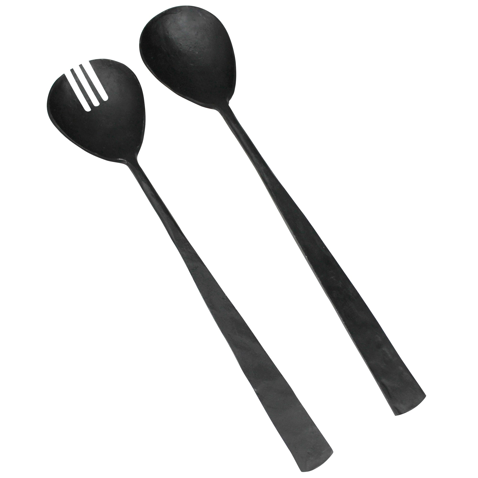 Zane Black Salad Servers (S/2)