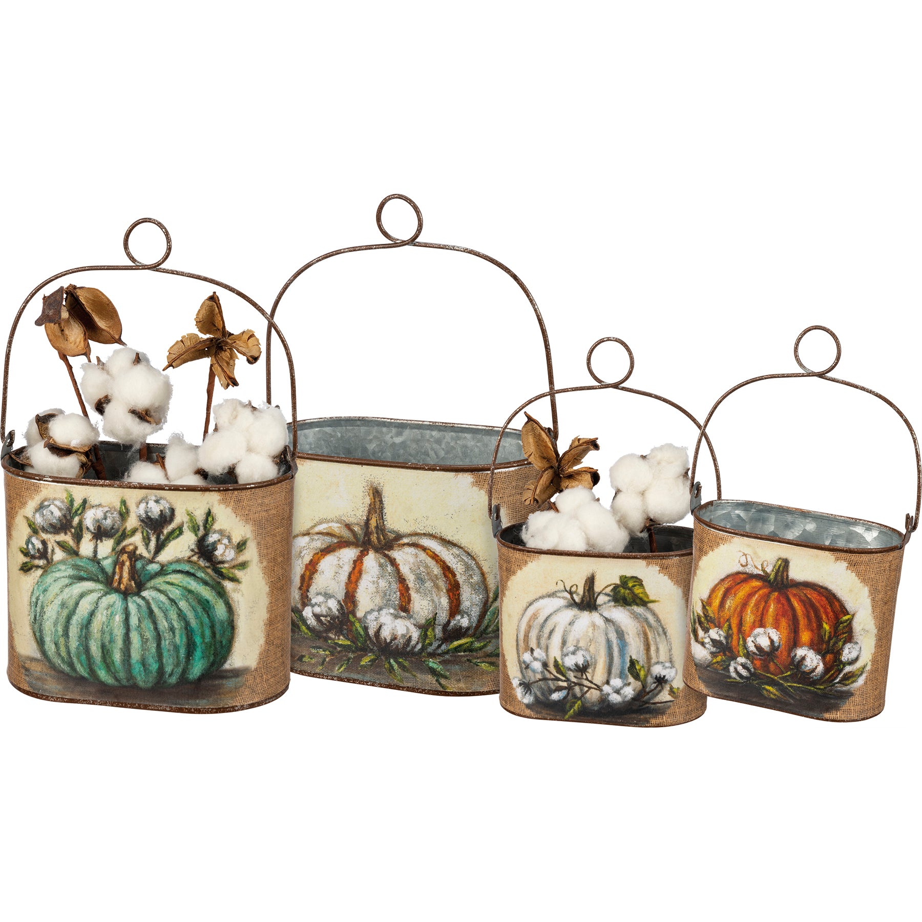 "Painted Pumpkins" Bin Set (S/2)