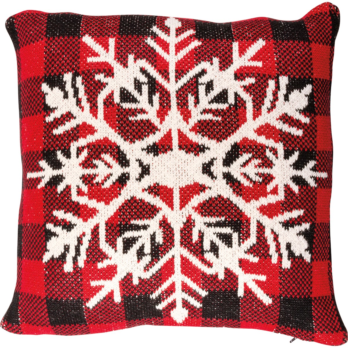 Knit Snowflake Pillow