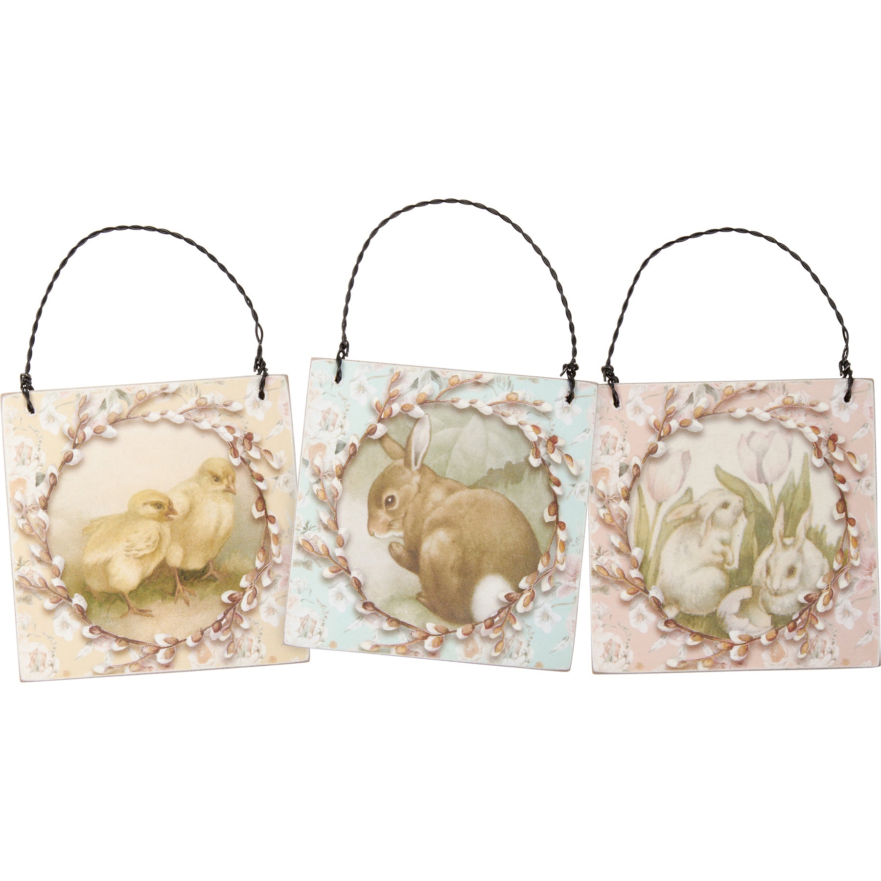 Vintage Pastel Ornament Signs (S/3)