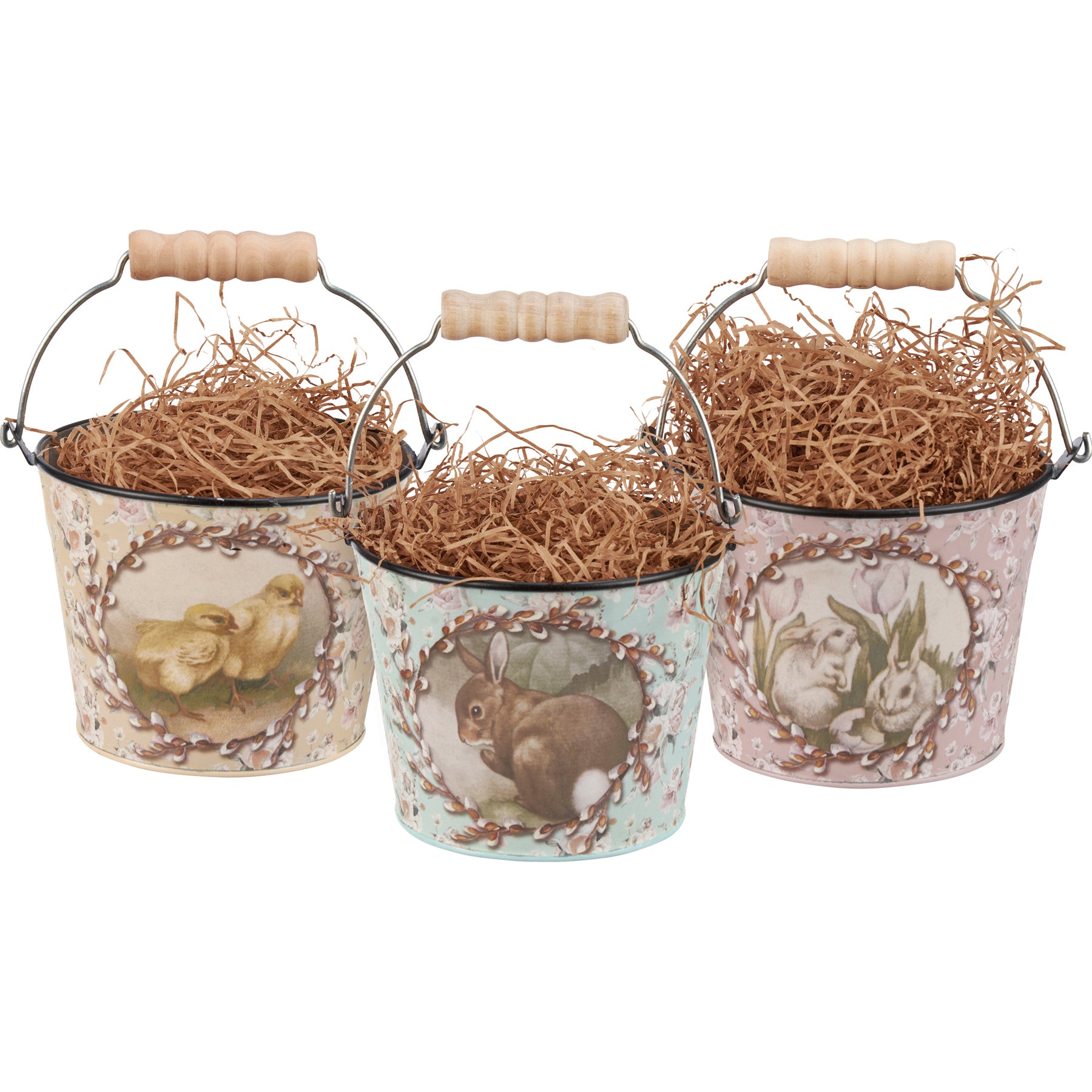 Vintage Pastel Bucket (S/3)