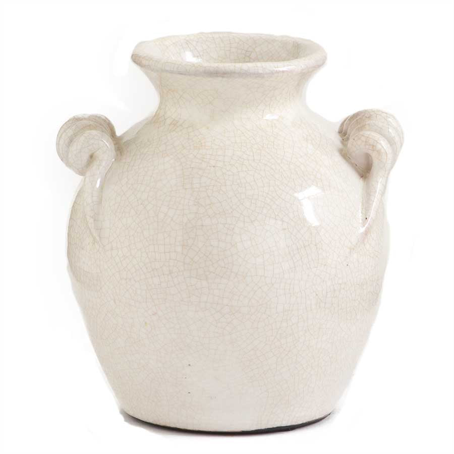 European Ceramic Jar w/ Plum Stems