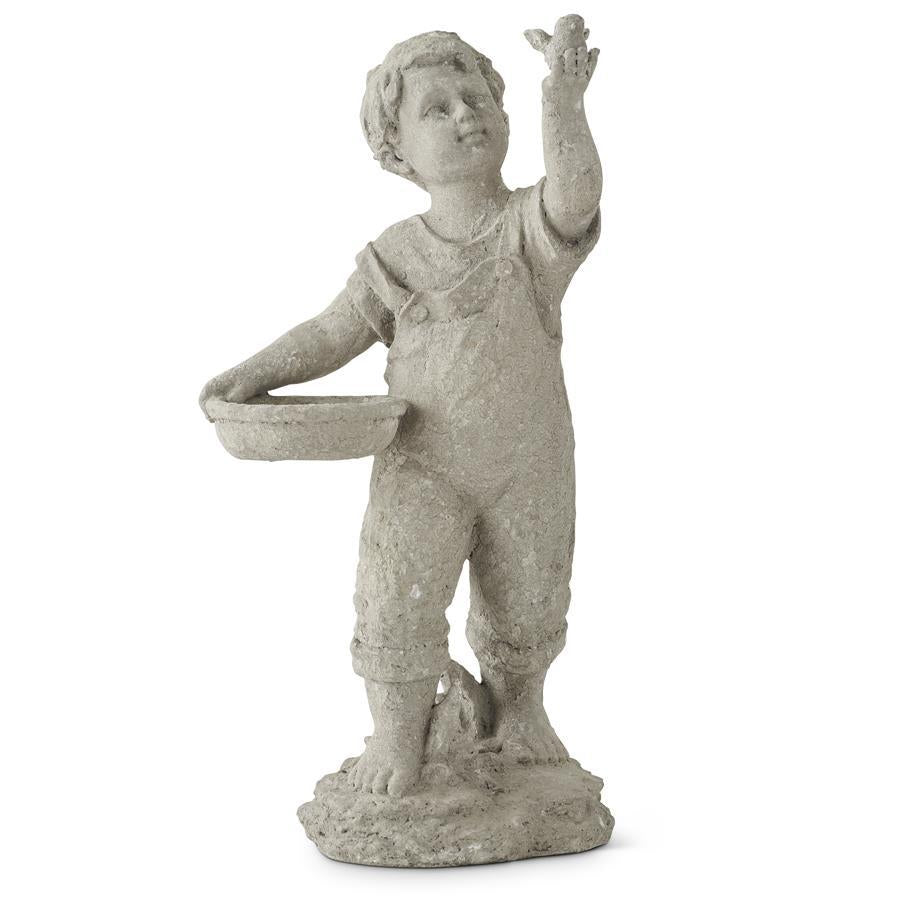 European Styled Boy w/ Bowl Statuary