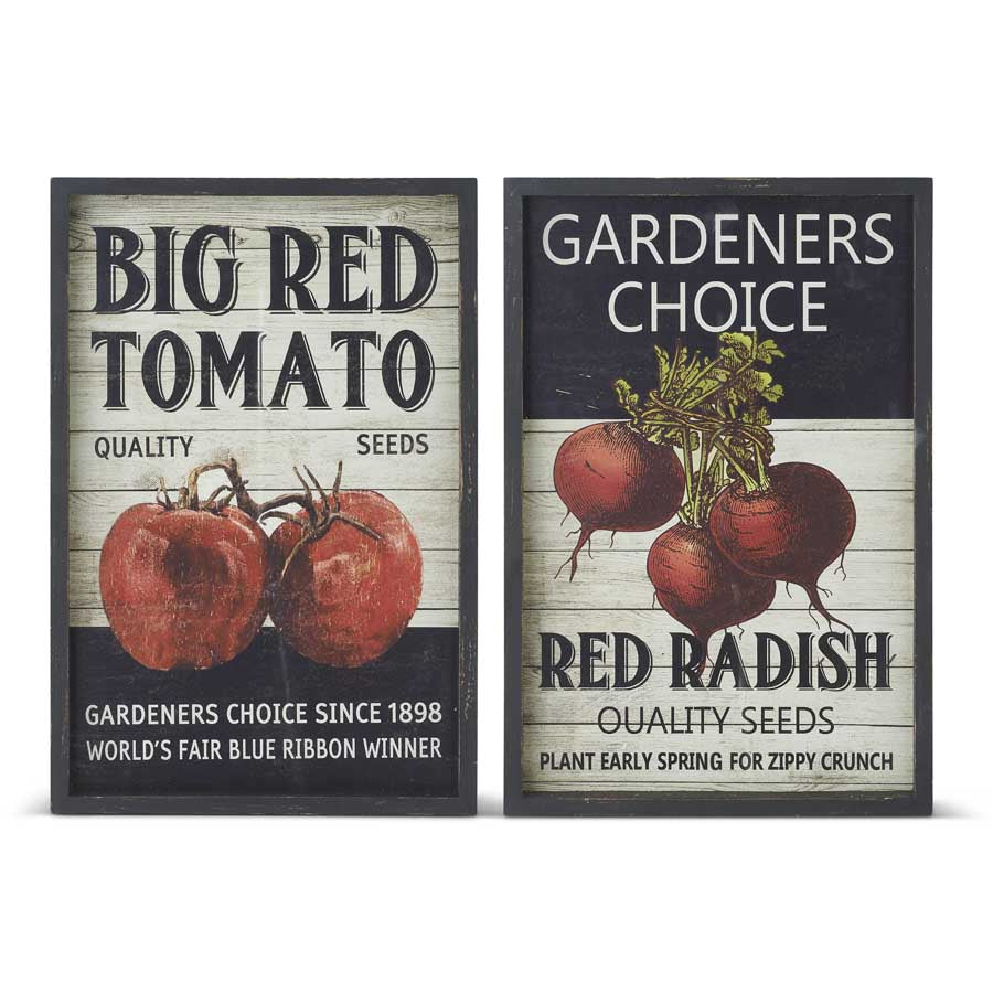 Rustic Framed Vegetable Signs