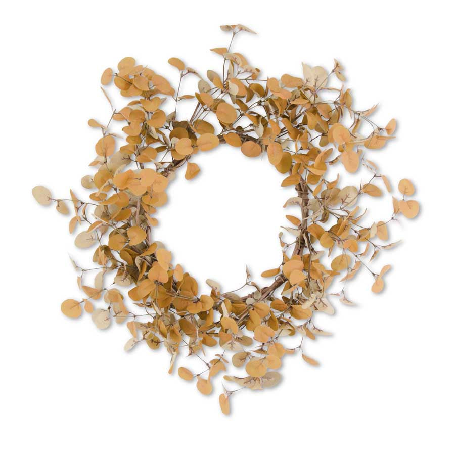 24" Double Yellow Eucalyptus Wreath (5610106421405)