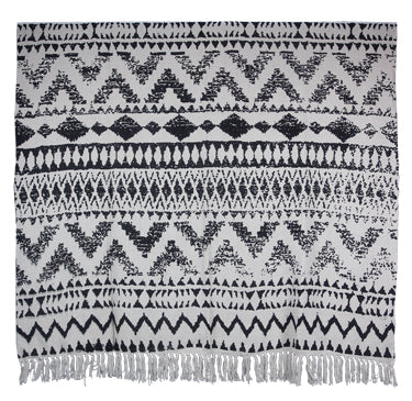 Over-sized Monochromatic Throw w/ Tassels