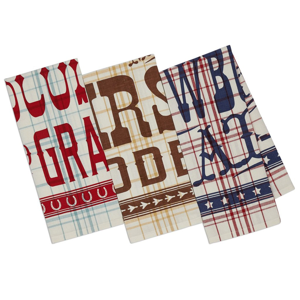 Cowboy Printed Dishtowels