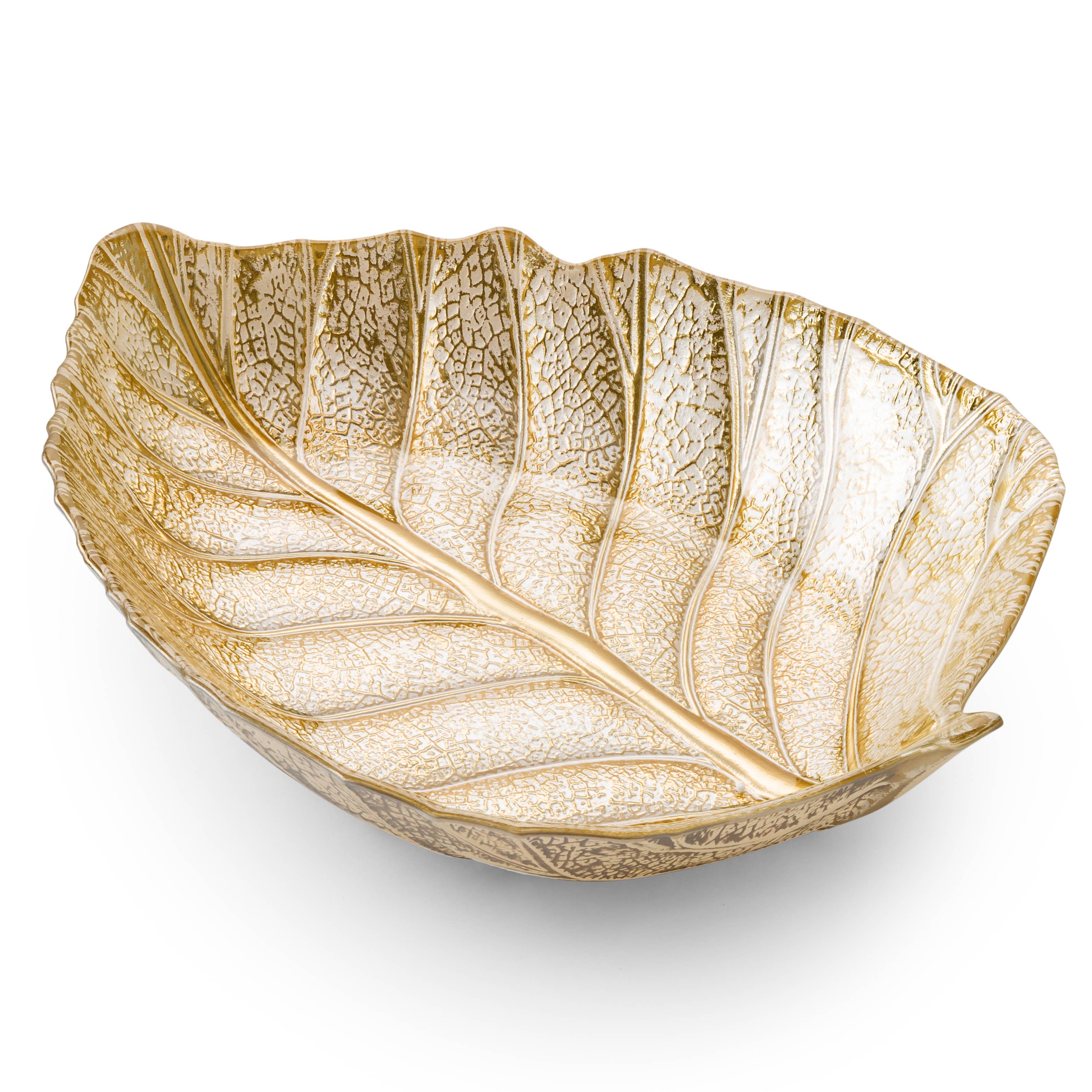 Large Gold Leaf Dish (5610102325405)