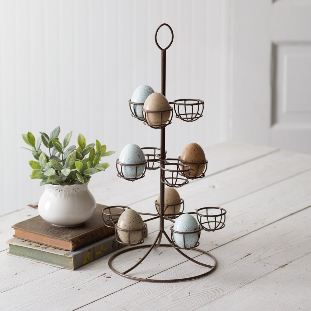 Vintage Inspired NIckel Egg Tree