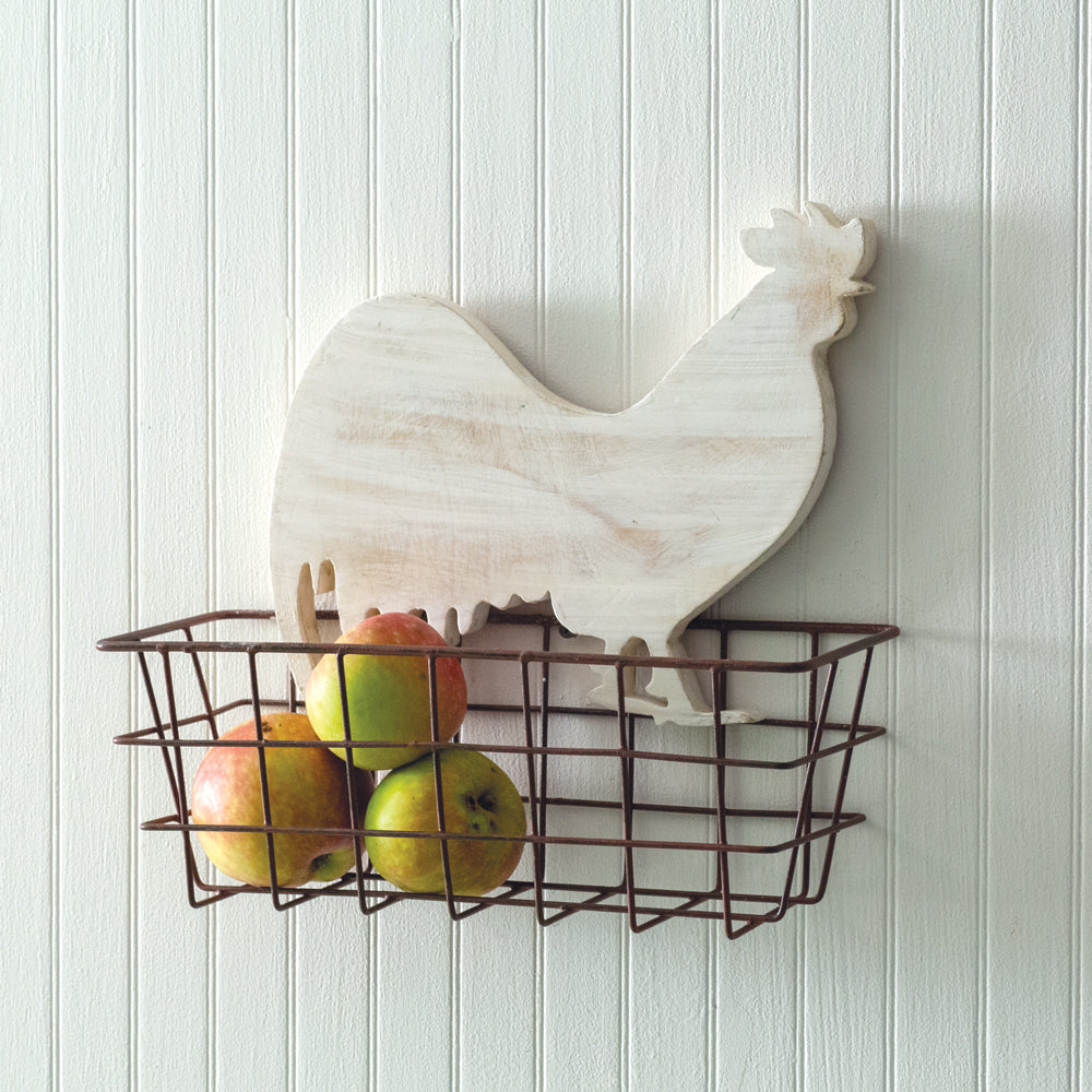 Rustic Rooster Basket