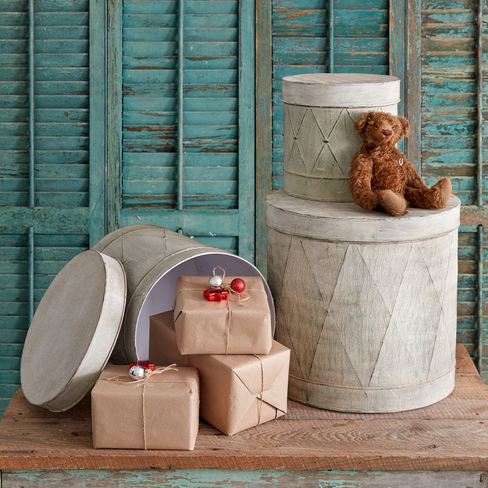 Vintage Drums Christmas Containers (S/3)