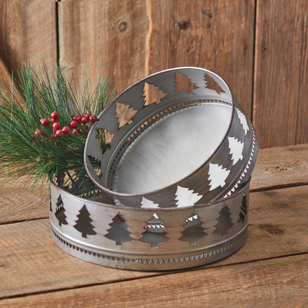 Christmas Tree Trays (S/2)
