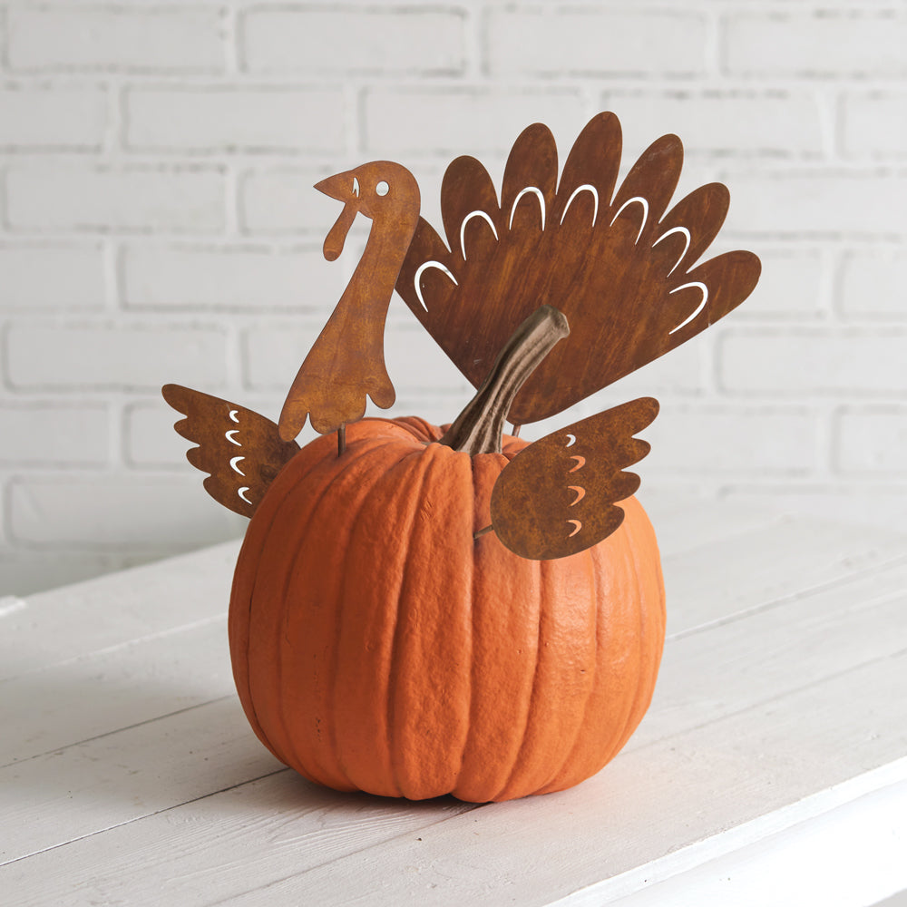Turkey Pumpkin Decorating Picks
