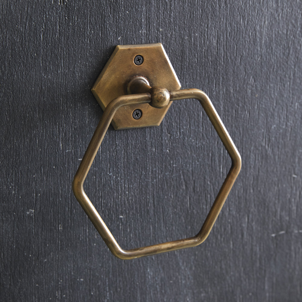 Antique Brass Towel Holder