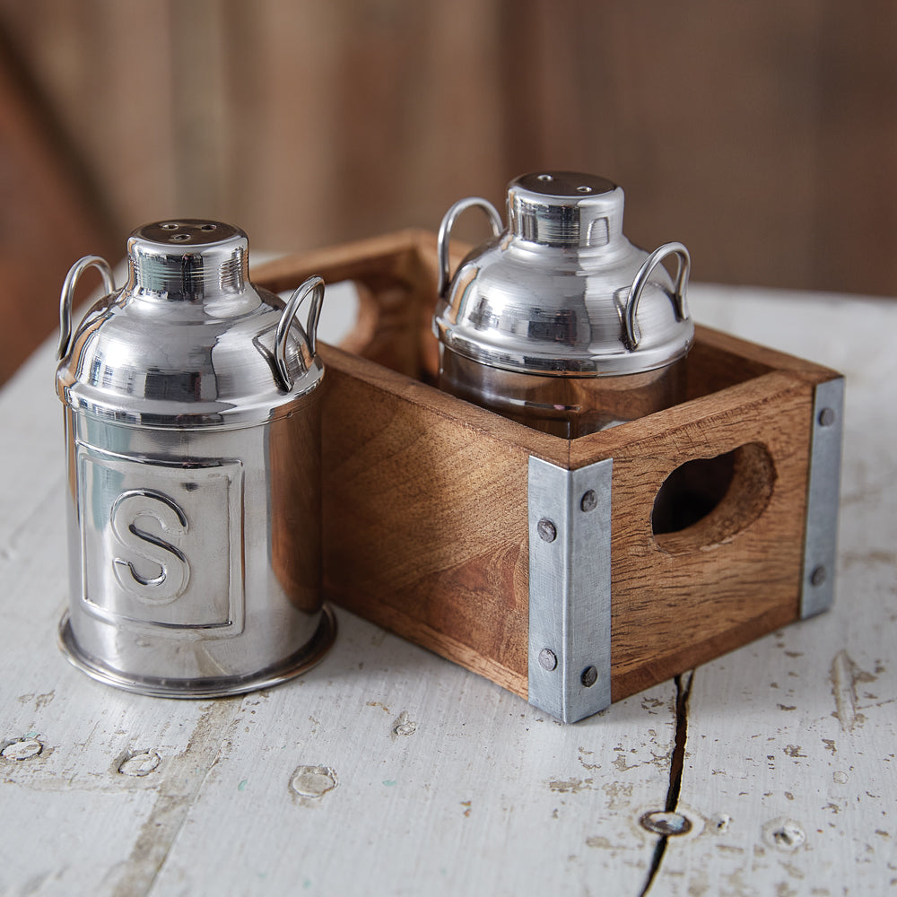 Milk Can Salt & Pepper