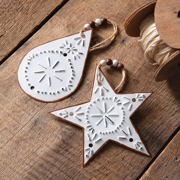 Punched Tin Ornaments (S/2)
