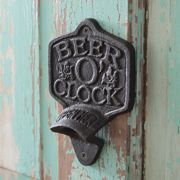 Beer O' Clock Wall Mounted Bottle Opener (S/2)