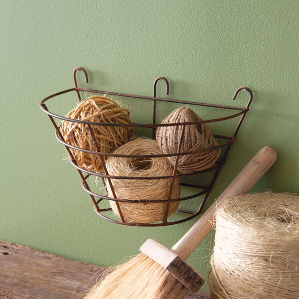 Rustic Wire Hanging Basket (S/2)