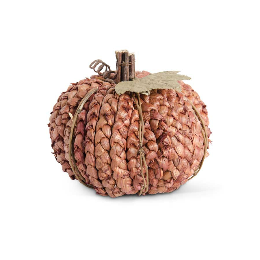5.25" Braided Cornhusk Pumpkin
