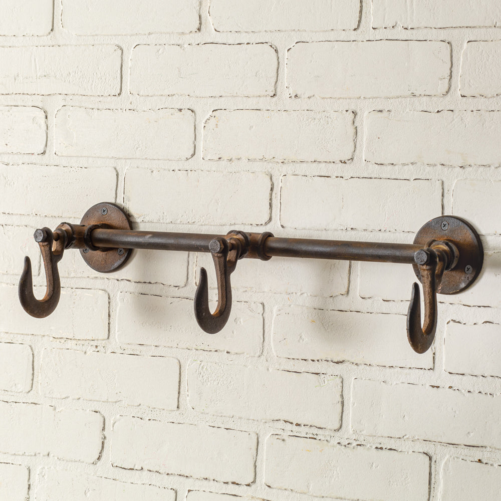Industrial Three Hook Wall Rack (5609889693853)