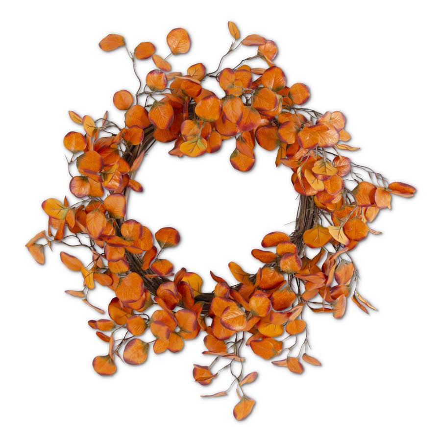 25" Gumdrop Eucalyptus Wreath - Rust