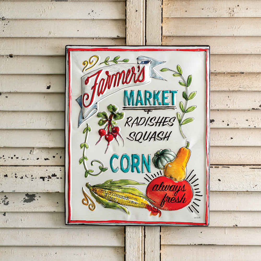 Farmer's Market Metal Sign