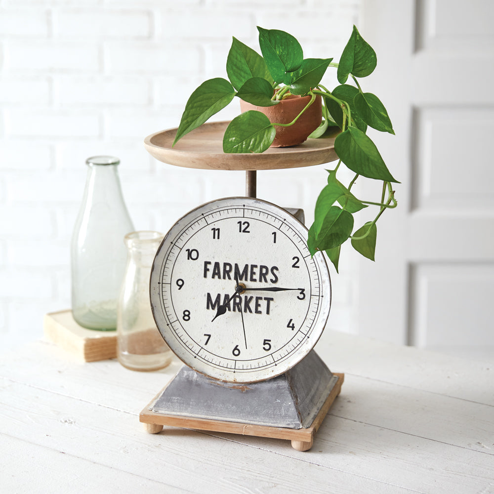 Farmer's Market Scale Clock