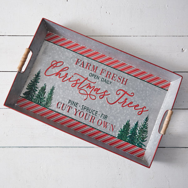 Farm Fresh Christmas Trees Tray