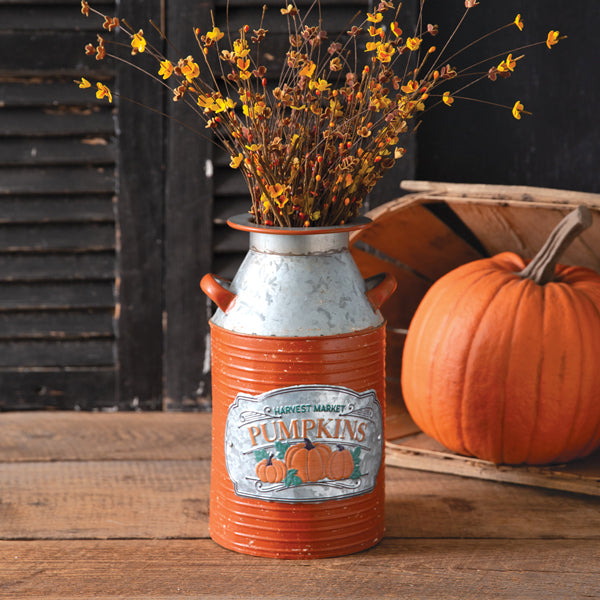 Harvest Market Pumpkins Milk Can