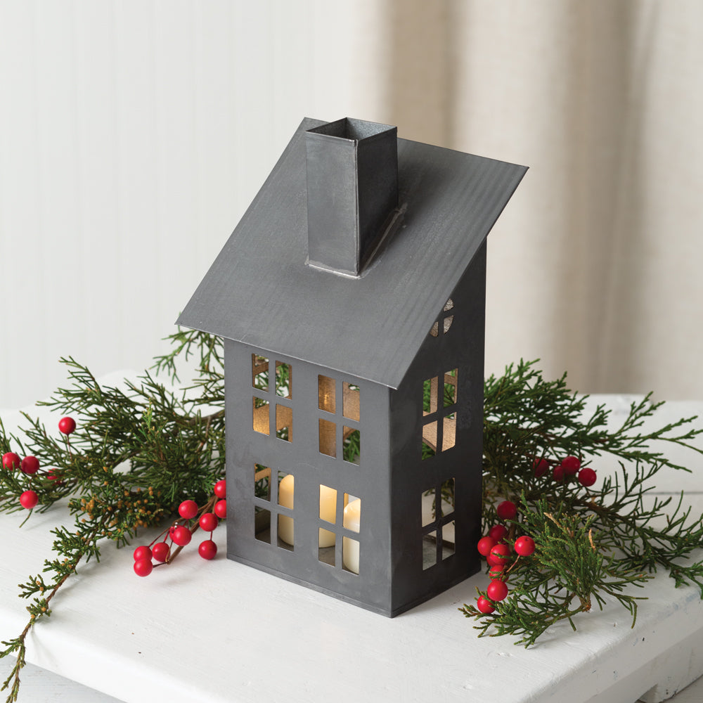 Galvanized Bungalow House Luminary