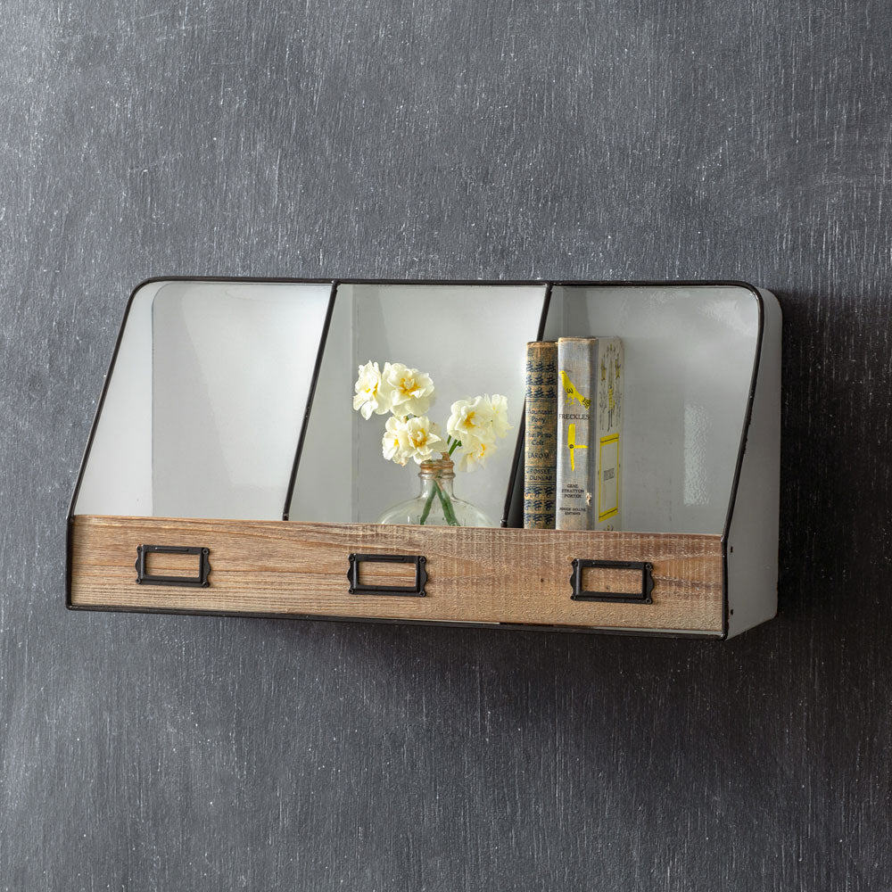 Metal and Wood Wall Cubbies