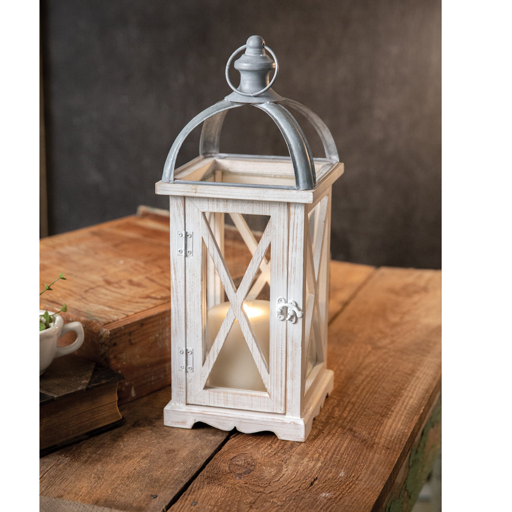 St. Claire Wood and Metal Lantern