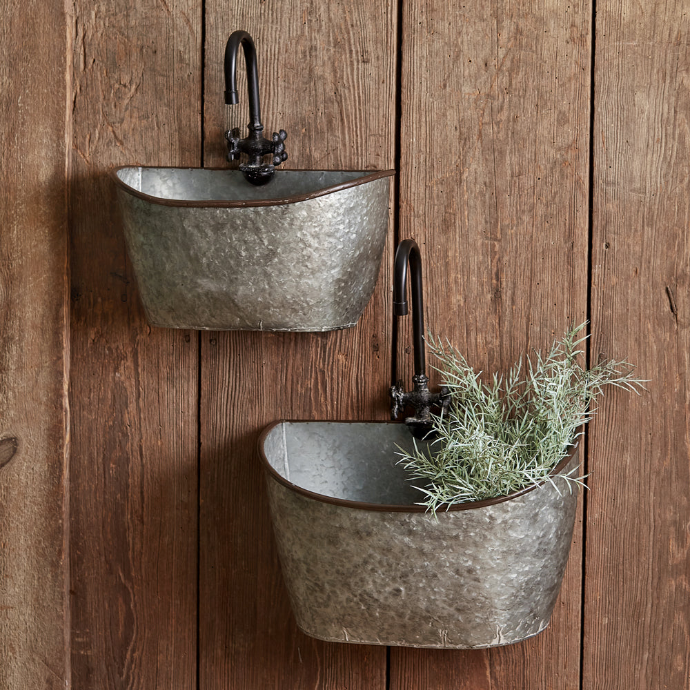 Galvanized Washtubs (S/2)