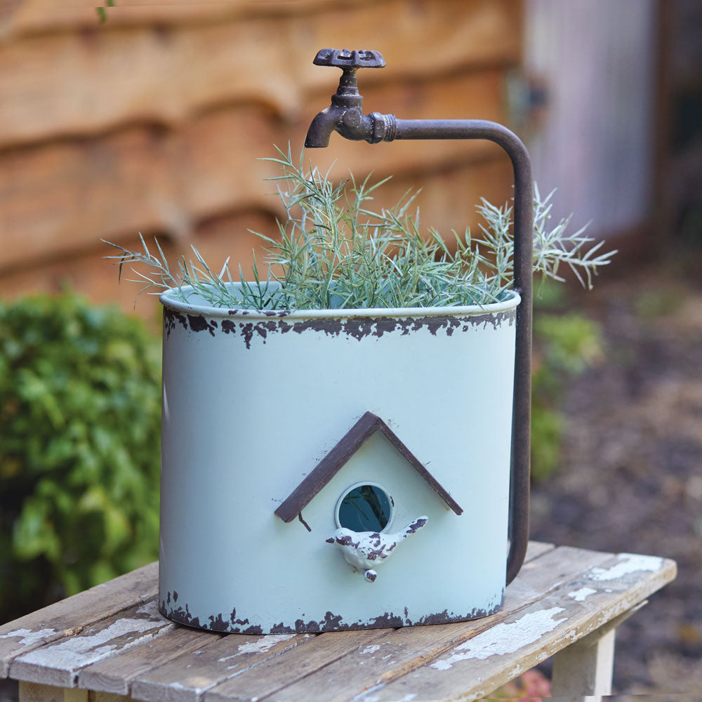 Spigot Bird House Planter