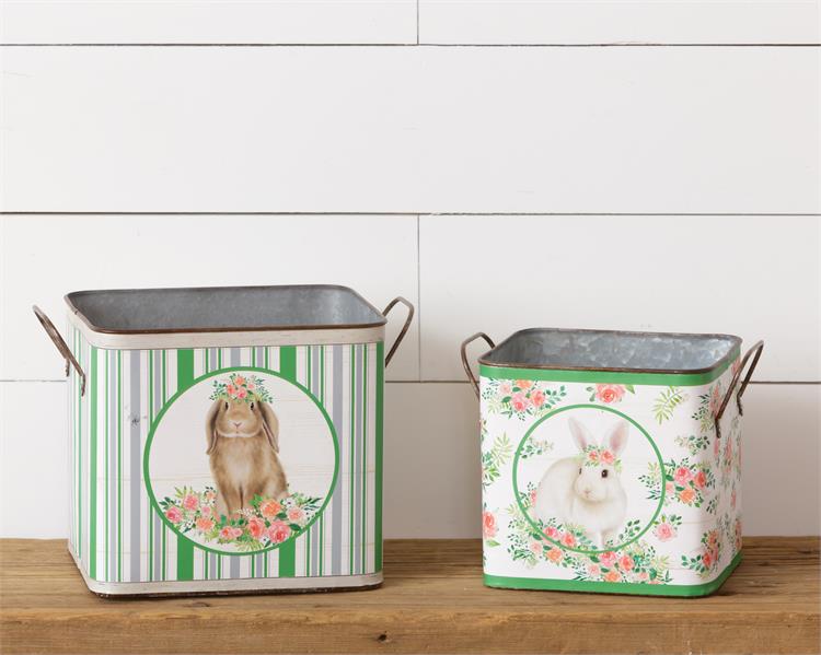 Bunnies In Bloom Nested Boxes (S/2)