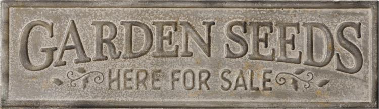 Metal "Garden Seeds" Wall Sign