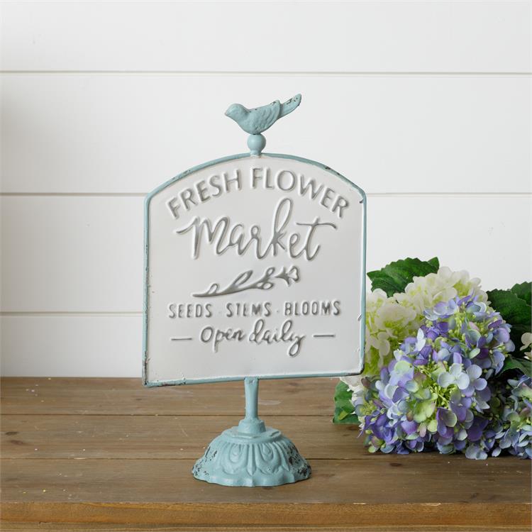 Fresh Flower Market Pedestal Art