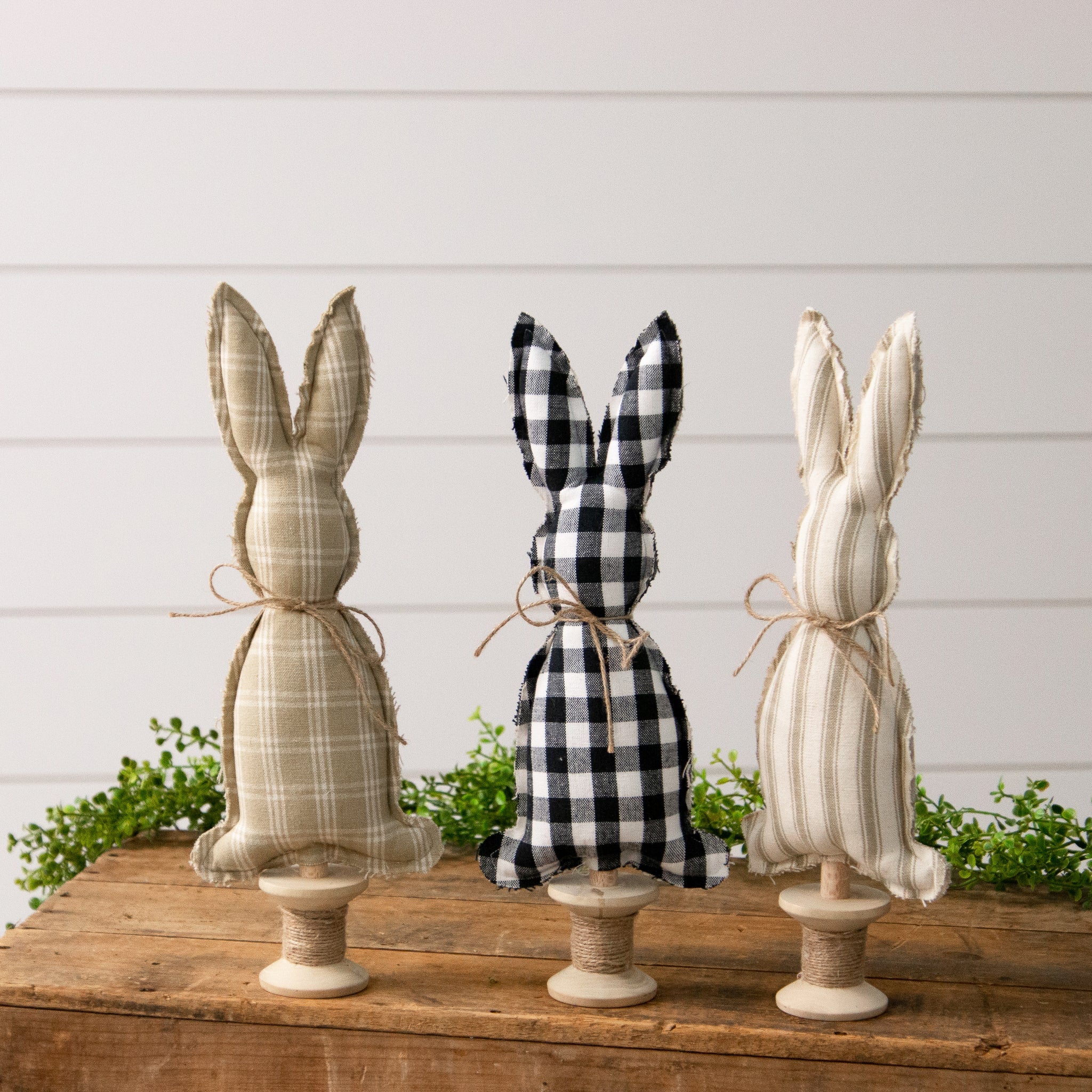 Fabric Rabbits On Spools