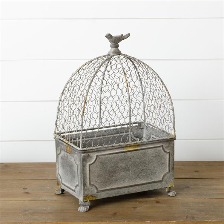 Metal Bird Cage Planter