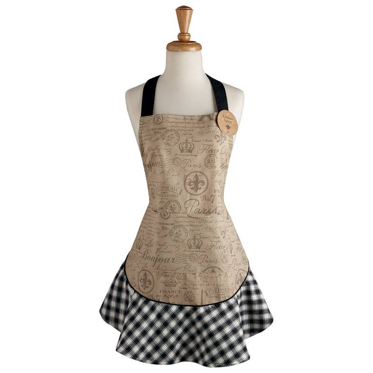 Fleur de Lis Ruffle Apron (5609824944285)