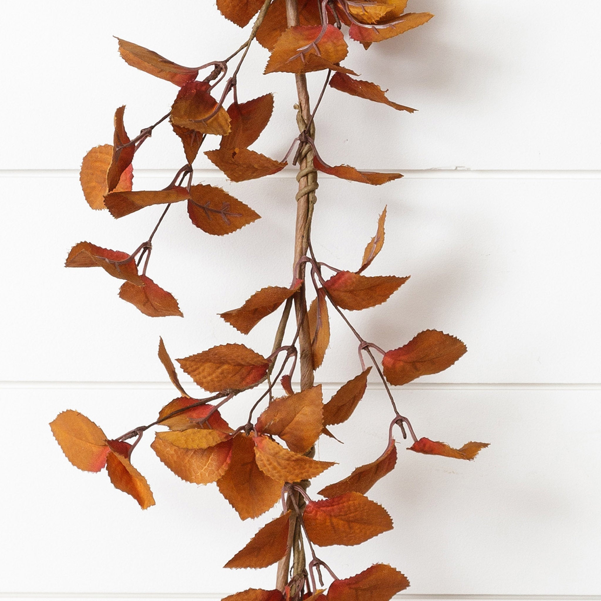 Cinnamon & Burgundy Fall Leaves Garland