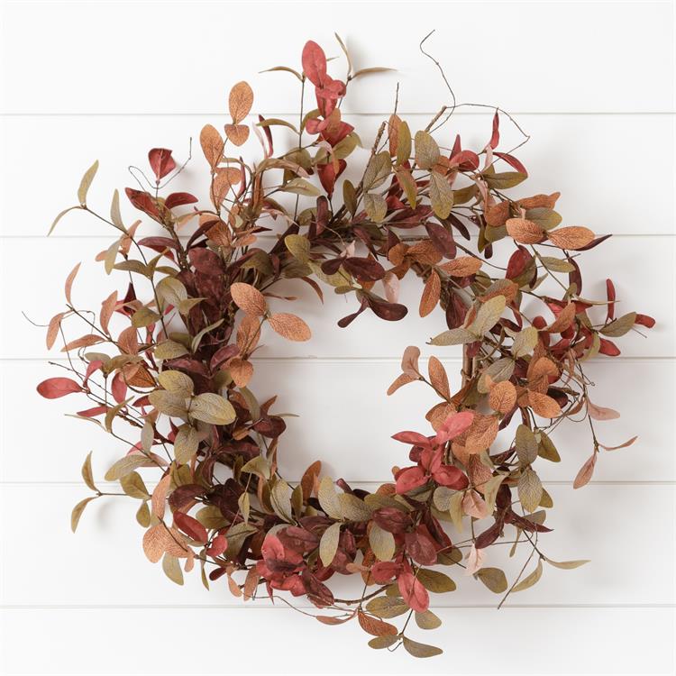 19" Shades of Burgundy Wreath