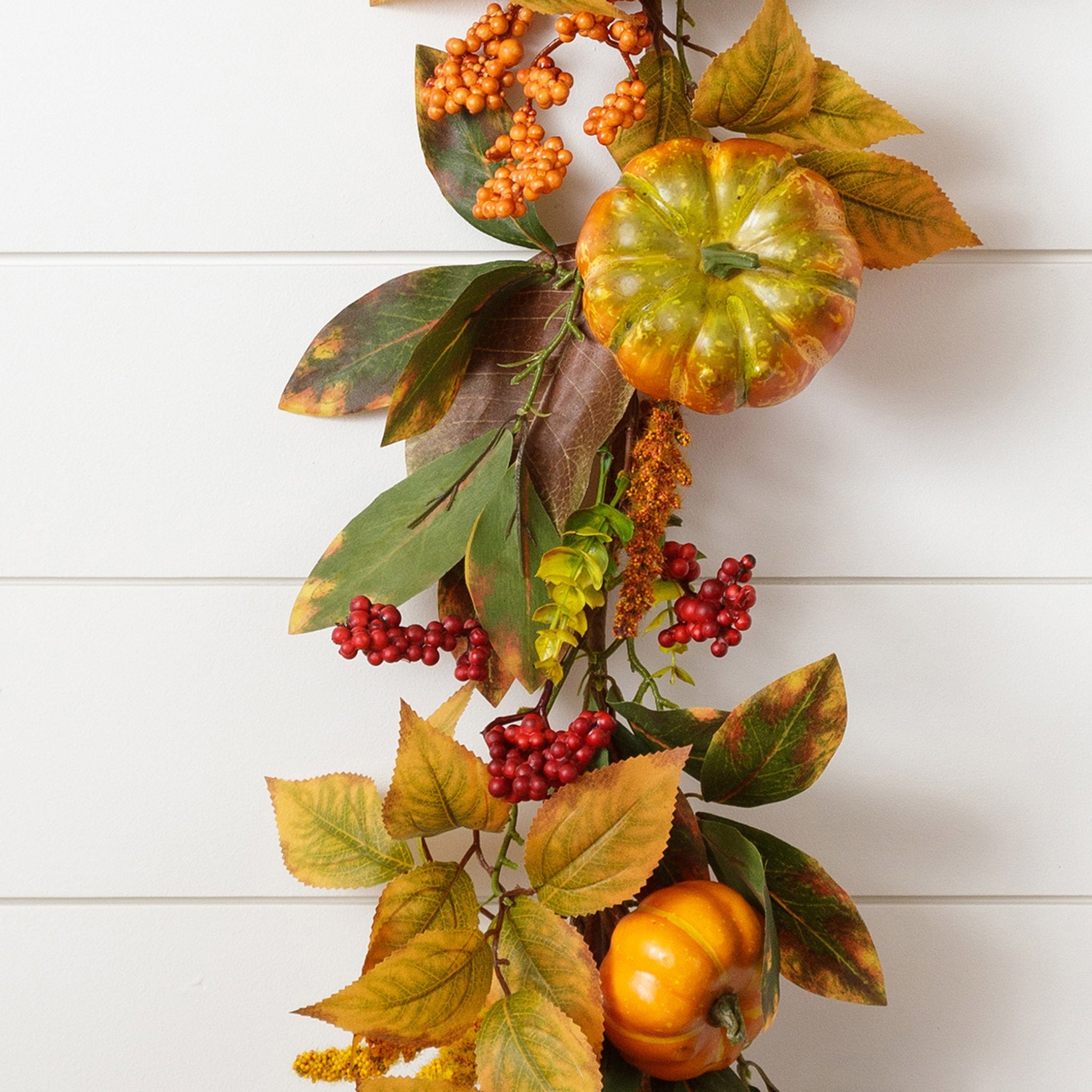 Pumpkins Berries & Fall Garland