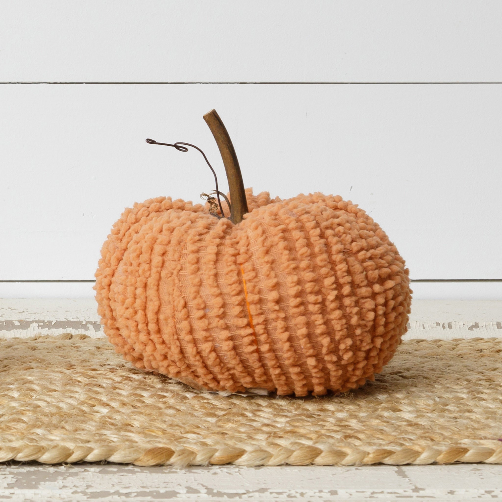 Orange Knobby Fabric Pumpkin