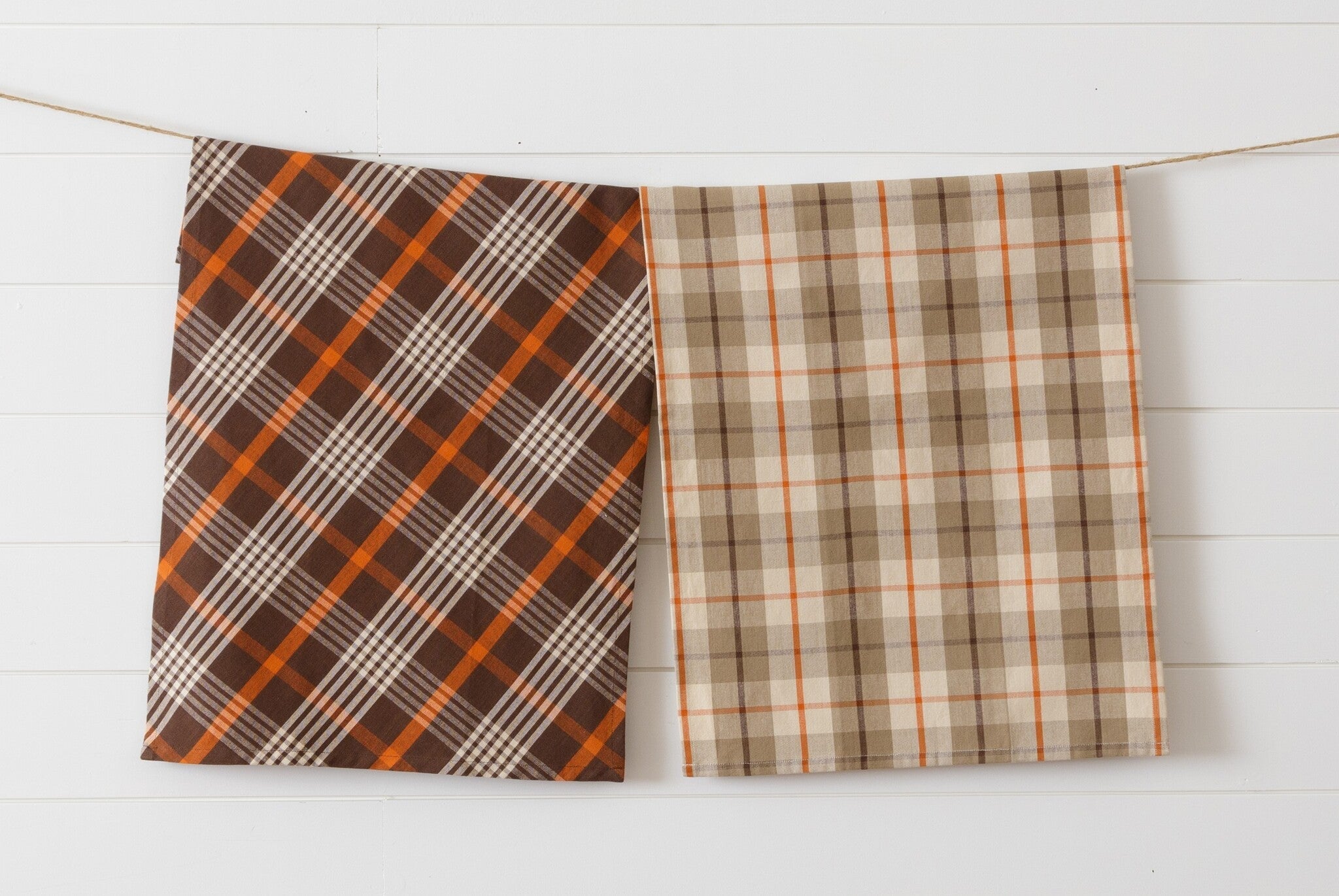 Plaid Fall Kitchen Towels (S/2)